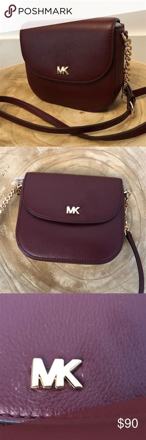 michael kors maroon crossbody bag.